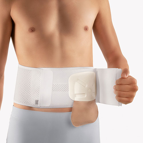 Plastic protection with elastic reminder for Stomabelt open stoma belt (without belt)