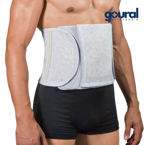 Abdominal support belt for ostomy