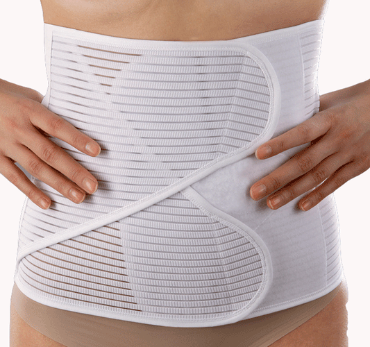 Faja de sujeción abdominal forrado de algodón (altura 28 cm)